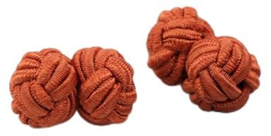 LIUBI Bunte Manschettenknöpfe mit doppeltem Seil und Kugelknoten, originelle, einfarbige, geflochtene, handgefertigte, elastische, gehobene Klassische Manschettenknöpfe für Männer