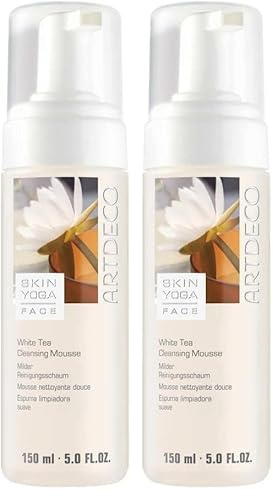 ARTDECO White Tea Cleansing Mousse - Hautpflege-Reinigungs-Mousse für klare strahlende Haut, verbessert Zellatmung & entfernt Make-up sanft, 1 x 150ml (Packung mit 2)