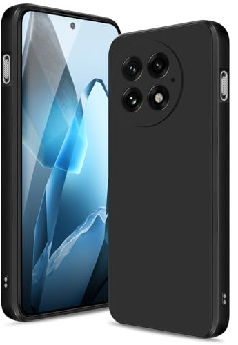 Btstring Coque pour OnePlus 13 Case, Silicone Étui Souple avec Protection de Caméra, Cover Mince Antichoc avec Microfibre Douce Anti-Rayures, Noir