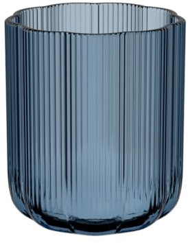 Villeroy & Boch – Fleur Bleu Vase 15 cm Blau, Spülmaschinenfest, Tischvase, Handgefertigte und Mundgeblasene Glasvase, Blumiges Design, Farbige Blumenvase, Deko Wohnung, Home Decor, Dekoraion, Glas
