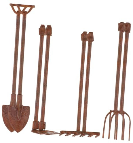KOMBIUDA 8 Herramientas De Jardinería Miniatura Accesorios para Bricolaje De Decoración De Casas Miniatura
