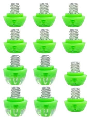 Football Studs for Adidas Football Boots, 12Pcs Plastic Football Studs Rugby Boot Stud Football Boot Stud Plastic Studs Replacement for Adult Children Boys Girls Soccer Shoes - 8mm/11mm Green