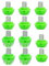 Football Studs for Adidas Football Boots, 12Pcs Plastic Football Studs Rugby Boot Stud Football Boot Stud Plastic Studs Replacement for Adult Children Boys Girls Soccer Shoes - 8mm/11mm Green