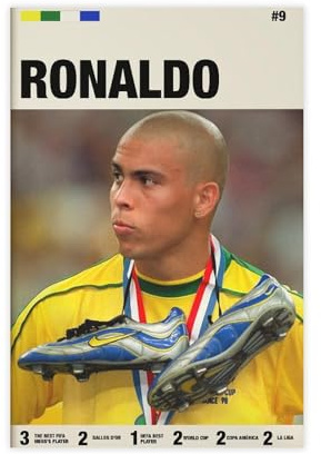 R9 Ronalo Nazario Brasilien Poster auf Leinwand Poster Schlafzimmer Dekor Landschaft Büro Zimmer Dekor Geschenk 60 x 90 cm
