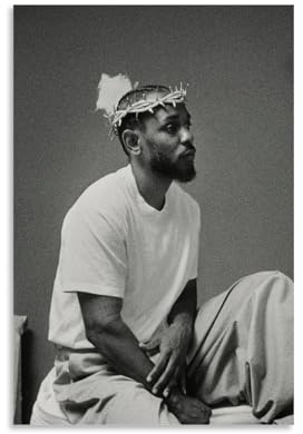 POKKMNJB Kendrick Poster, Lamar-Poster, ästhetischer Leinwand-Kunstdruck, Heimdekoration für Schlafzimmer, Wohnzimmer, 60 x 90 cm, ungerahmter Stil