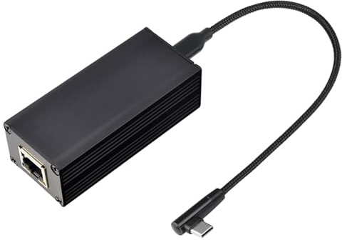 Dasbsug Convertidor de alimentación a través de Ethernet a USB C, controlador tipo C, salida de 20 V, adaptador de 10/100 Mbps, dispositivo móvil, banda ancha para teléfono, smartphone, adaptador
