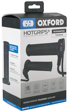 Oxford HotGrips® Advanced Integrated | Heated Handlebar Grips for Cold Temperature Winter Weather Motorcycle Motorbike Riding