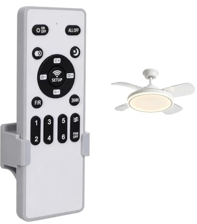 LAIVIYA Mando Ventilador Techo, Mando Ventilador Techo Universal | con Temporizador, Batería No Incluida, Frecuencia de Transmisión 433 para Ventilador de Techo Control