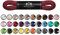 Mount Swiss Luxury Schuhbänder I Wasserabweisende und reißfeste Schnürsenkel rund ø 2-3 mm aus feiner Baumwolle/gewachst Farbe: Cherry, Länge: 45 cm