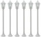 vidaXL 6x Pollerleuchte Weiß Gartenleuchte Standleuchte Außenleuchte Lampe