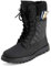 Polar Damen Gedächtnisschaum Außentasche Inside Reißverschluss Thermal Wasserdicht Tiefer Schritt Gummisohle Schnee Stiefels - Schwarz Leder Mono - UK6/EU39 - YC0622