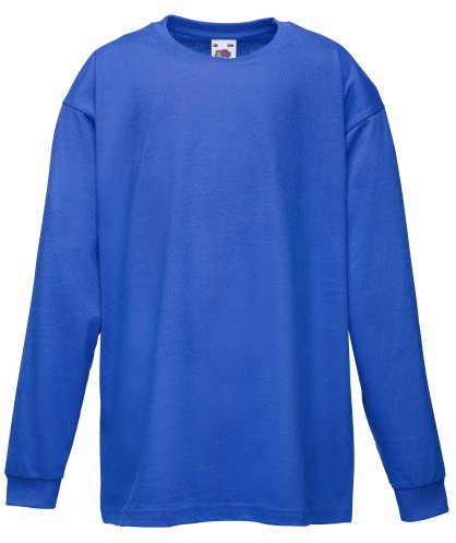 Fruit of the Loom Children's Long Sleeve T-Shirt (Pack of 2), royal, 5-6 Years