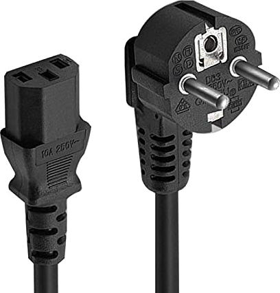 FSKE 1.8M C13 EUR Cavo di Alimentazione CEE 7/7 SCHUKO-IEC 320 C13 Caricabatterie per Monitor PC, Computer, TV, Stampante