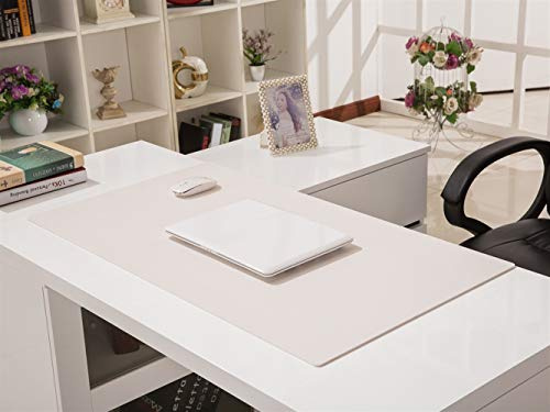 LIVEINU Multifunktional Gaming Mauspad Schreibtischunterlage Abwischbar Ultradünnes Matte Zweiseitig Nutzbar wasserdichte Office Mousepad 70 x 50cm Weiß