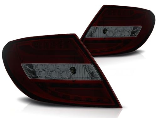 LED Lightbar Rückleuchten in rot matt für Mercedes C-Klasse W204 Limo 2007-2010