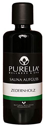 PURELIA Saunaaufguss Konzentrat Zedernholz 100 ml natürlicher Sauna-aufguss - reine ätherische Öle
