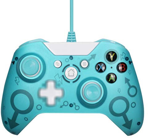 Dr.Lefran Controller cablato per Xbox One, Plug And Play 3.5mm Headset Audio Jack, per Qualsiasi Console One Dolby Surround Stereo Sound USB Wired Controller, per Xbox One/Xbox One X,Verde