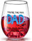 Bicchiere da Vino Senza Stelo Divertente Dad The Old Man, Regalo Papà dalla Figlia Moglie Bambini per Valentine Festa del Papà Natale Borsa di Compleanno Bicchiere di Vino Regalo, 17 Oz