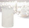Smart-Planet Hochwertige Kerze Weihnachten Ambiente Rustik - Weiß - Stumpenkerze 12cm lange Brenndauer ca. 54 Stunden - Weihnachtskerzen für Adventskranz