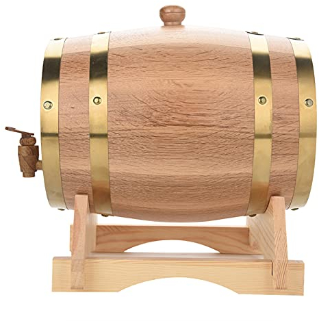 Weinfass Eichenfass Holzfass, 5 Liter Vintage Holz Weinspender Personalisierte Weinfässer Fass Likör Fass für Zuhause Bar Party Bankett Geburtstagsgeschenk