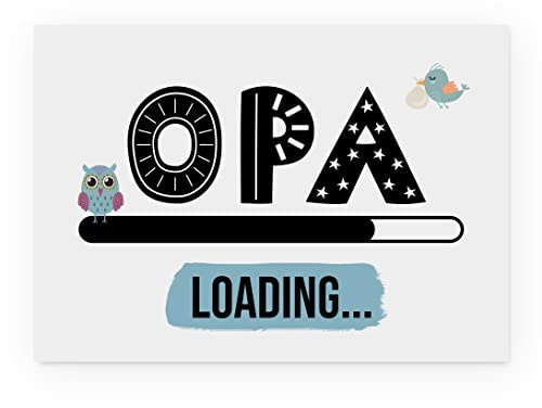 Nastami Postkarte Schwangerschaft verkünden LOADING (Opa)