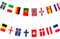 AhfuLife European Flag Bunting for Eurovision 2025 Decorations, Double Sides Fabric Bunting for 2025 Women Football Party Decorations Bar Club Garden Party Decoration (20x28 cm-8.5 m, 1 Pack)