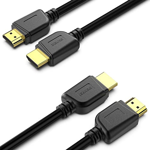 BENFEI HDMI-zu-HDMI-Kabel, 2er-Pack, 4K@60Hz High Speed 6ft HDMI 2.0-Kabel, 18 Gbit/s, 4K HDR, 3D, 2160P, 1080P, Ethernet, Audio Return (ARC) Kompatibel mit UHD-TV, Blu-ray, Xbox, PS4, PC