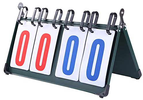 CHSEEO Portable Table Top Scoreboard for Basketball Indoor, Sport Anzeigetafeln 00-99, Anzug für Fußball, Basketball, Tischtennis, Tennis, Federball, Volleyball etc, Dunkelgrün