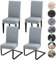 Meision Stuhlhussen 4 oder 6er Set Stretch Stuhlhussen Abnehmbare waschbar Spandex Stuhlüberzug Stuhlbezug Stretch Universale für Hotel, Zeremonie, Bankett, Restaurant, Zuhause(4er Set, Hellgrau)