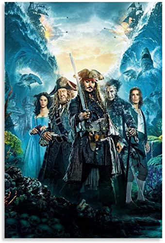 TSALF Poster Kunstdrucke Kein Rahmen Filmplakat Fluch der Karibik Tote Männer erzählen Keine Geschichten WandBilddruck Modernes Familienschlafzimmer Dekor 60x90cm