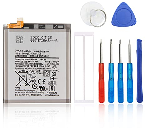 SwarKing Ersatz Akku Kompatibel mit Samsung Galaxy S10 Lite SM-G770 & Samsung Galaxy A71 5G SM-A716 EB-BA907ABY with Toolkit