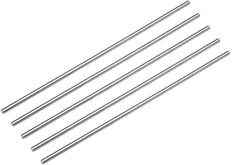 QUARKZMAN 5 Stück 5mm x 200mm Rundstange Schnellarbeitsstahl Stangenlager für Industrie Drehmaschine Getriebe Nadeln Gravierer