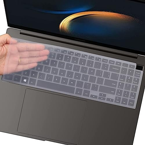 Keyboard Cover for Samsung Galaxy Book 3 Pro 360 16 NP964XFG NP960XFG, Galaxy Book 3 Ultra 16,Samsung Galaxy Book 3 360 15.6, Samsung Galaxy Book 3 Pro 16 Clear Keyboard Skin Cover Protector…