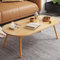 TAOBOU Niedriger ovaler Couchtisch, solide Tischbeine, moderner Couchtisch, Mitteltisch für Wohnzimmer, Teetisch, Beistelltisch für Wohnzimmer, Kleiner Raum, 80 x 45 x 40 cm (Holzfarbe)