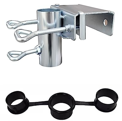 CTForest Pinza de mesa para sombrillas de jardín, soporte para sombrilla de balcón, soporte para sombrilla de balcón, adecuado para barandillas de balcón, sillas de playa (plata)
