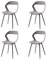 GrandCA HOME Pack de 4 Sillas de Comedor o Silla de Oficina con Patas de Metal, Sillas de Cocina para Sala de Estar, Comedor, Sala de Reuniones, Gris + Gris