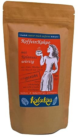 Koffein-Kakao – würzig & ungesüßt | Belebendes Getränkepulver mit Edelkakao | KolaKao mit Kolanuss aus Agroforst & Frauenkooperative | 600g = 75 Tassen | Bio & Vegan | Manufakturhandwerk aus Sachsen