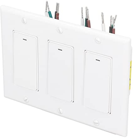 Intelligenter WLAN Wandschalter, Kapazitive Touch Steuerung, Unterstützt Fernbedienung, Timer Funktion, Sprachsteuerung, Schlüsselschalter, Schwer Entflammbar, Gute Stabilität für Zuhause, Hotel