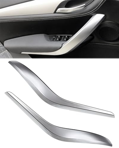 LALAIJDOU X1 E84 Türgriffabdeckung, 2 Stück Türgriffabdeckung linke Seite + rechte Seite Innentürgriffabdeckung kompatibel mit BMW X1 E84 2009-2015, #51412991775#51412991776 (Silbrig)