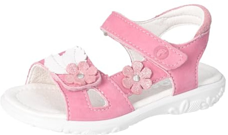 RICOSTA Mädchen Riemchensandalen Cilla, Kinder Sandalen, Weite: MITTEL, Freizeitschuhe, offene Schuhe, Strandschuhe, Sandaletten, Fleur (330), 25 EU