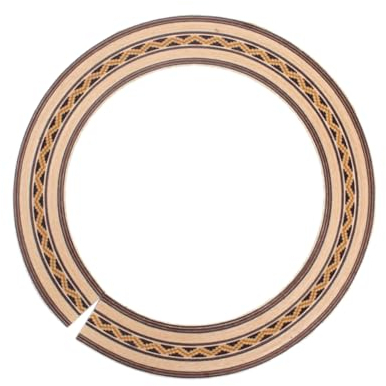 Toyvian Gitarre Rosette Zubehör Wellenmuster Soundhole Rosette Aus Holz Für Akustikgitarren Langlebig Und Ästhetisch Für Klassische Instrumente Braun