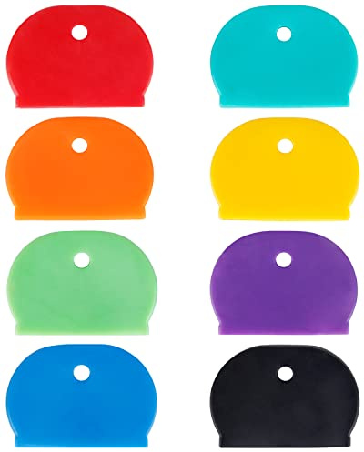 Uniclife 16 Pezzi 3,2 cm Copri Chiavi Colorati Grandi Identificatori per Chiavi Protezioni per Marcatori per Teste di Tasti Grandi e Sottili (non per Tasti più Piccoli o Standard), 8 Colori