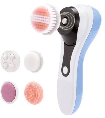 POFET Gesichtsreinigungsbürste Wasserfest Gesichtsbürste Elektrische Reinigungsbürste mit Rotations Geschwindigkeiten USB Hautreinigende Bürste für Körper Tiefenreinigung Sanfte Exfoliation