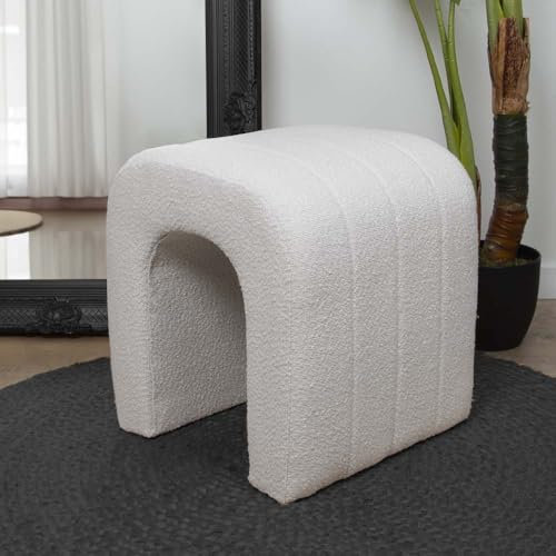 Milton & Oldbrook Bouclette Pouf Rubik Blanc