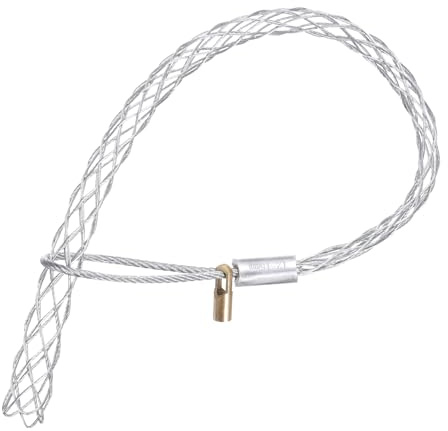 QUARKZMAN Kabelstrumpf für Kabelstangen 20-25mm Ø, Kabeleinziehhilfe 53cm Verzinkter Stahl Einziehfeder Einziehspirale für Elektrische Kabel Kabelverlegung Leitung Draht Leerrohre Silber