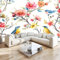 Papier Peint Panoramique Murales Peindre Des Fleurs Des Oiseaux Murale 3D Papier Peint Intissé Poster Décoration Fond De Mur Tv Salon Papier Peint Murales 400 (H) x 280 (L) cm