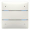 Theben 4802414 I LUXORliving iON4 SR I Capteur tactile à 4 boutons en argent I Pour le système Smart Home KNX LUXORliving I Capteur de température intégré I Interrupteur I Allumage/Dimmmage/Volet