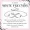 PDTU Beste Freundin Geschenke, Armband Unendlichkeitszeichen Geschenk für Beste Freundin für Freundschaft, Beste Freundin Geschenke zum Geburtstag Abschluss Einschulung Hochzeit Weihnachten, Silber