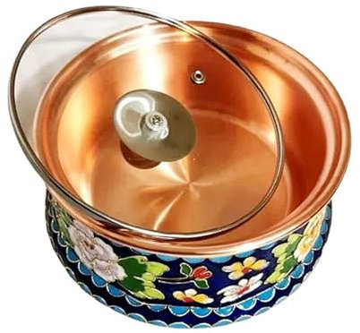 HHCTEBEC Kleiner Hot Pot, Einzelner Kupfer-Hot Pot, Induktionsherd, Hot Pot, Kleiner Kupfertopf, Geeignet für Familien-Hauspartys
