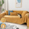 Royhom Kratzschutz Sofa Katze, Chenille Couch Überzug Wasserdicht, Sofaschoner rutschfest, Sofa Überzug Ecksofa, Sofabezug L Form, wasserdichte Decke, Couch Überwurf Gelb, 380x180 cm
